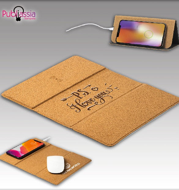 I love you - Tappetino Mouse caricatore wireless integrato pieghevole antiscivolo idea regalo