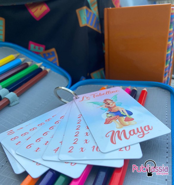 Girl - Impara le Tabelline Card Plastificate Personalizzate con Nome Bambini