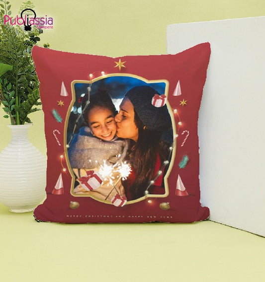 Christmas Photo  - Cuscino Personalizzato con foto - idea regalo Natale