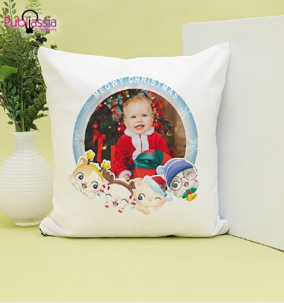 Baby Christmas Photo - Cuscino Personalizzato con foto - idea regalo Natale