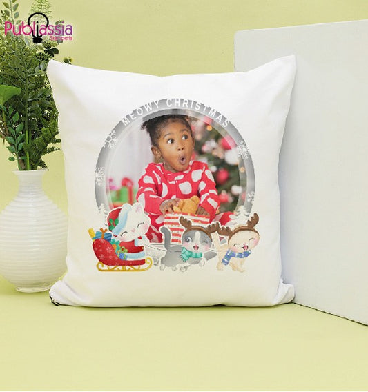 Happy Christmas Photo - Cuscino Personalizzato con foto - idea regalo Natale