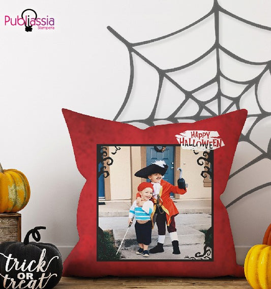 Happy Halloween - Cuscino Halloween personalizzato con foto