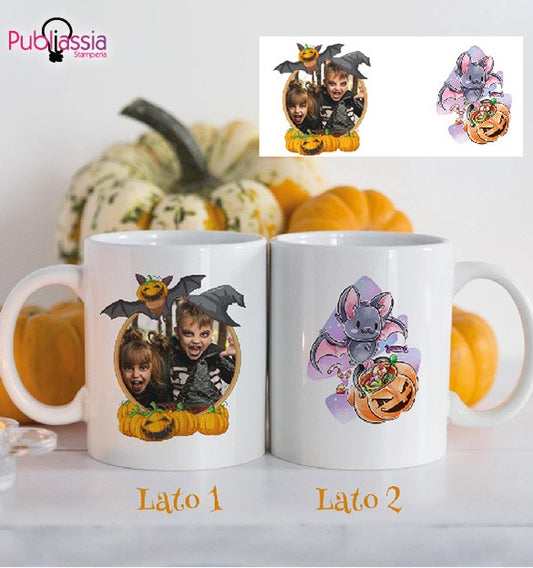 Bat Halloween - Tazza mug personalizzata con foto
