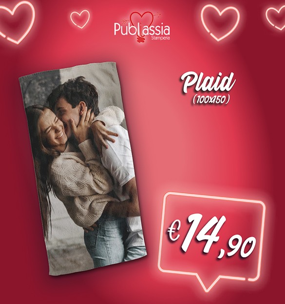 Offerta San Valentino 2 - Plaid personalizzato