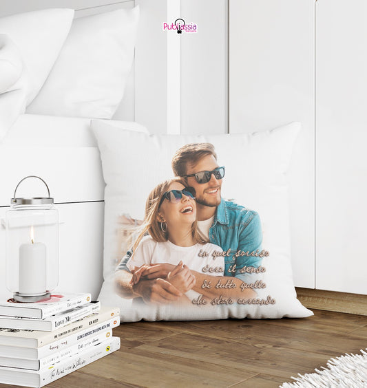 You and me - Cuscino personalizzato con foto - idea regalo San Valentino