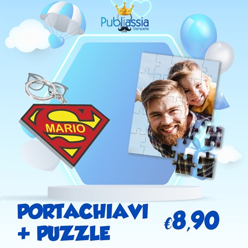 Offerta Festa del papà 1 - Puzzle + Portachiavi