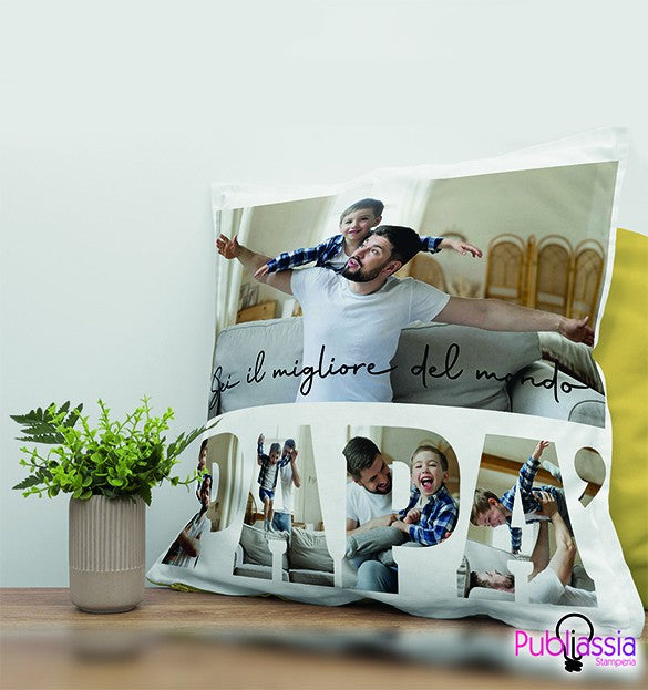 Federa Per Cuscino Da Uomo Con 3 Tasche - 45x45 Cm - Regalo Divertente Per Papà, Compleanno E Festa Del Papà - Telecomando, Smartphone, Snack A Portata Di Mano