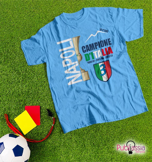 Napoli 3° Scudetto - T-shirt Azzurra