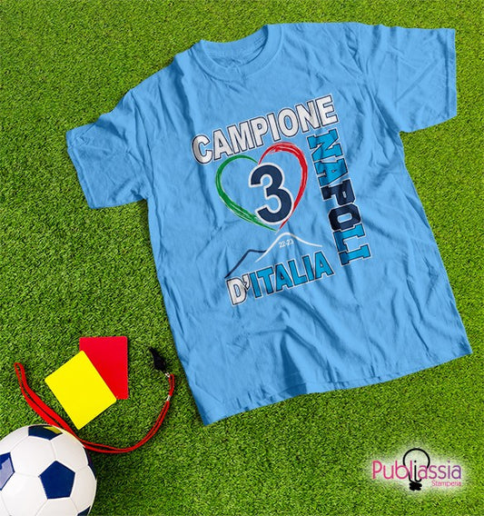 Napoli Campione - T-shirt Azzurra