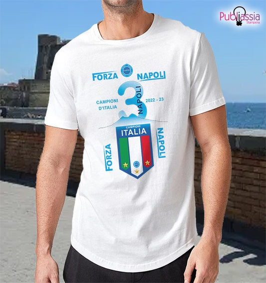 3° Scudetto Napoli Campione - T-shirt Bianca