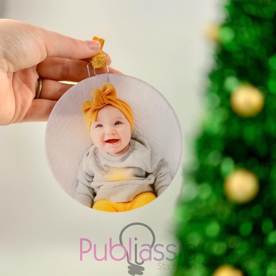 Circle Christmas Balls - Plexiglass - decorazioni di Natale personalizzate con foto