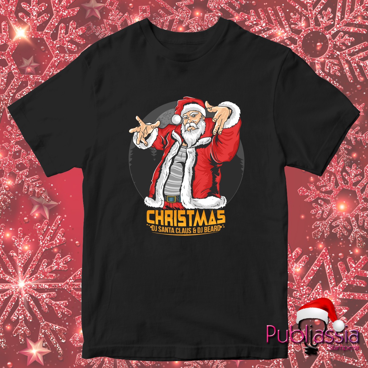 Funny Santa Claus T-shirt Natale 3