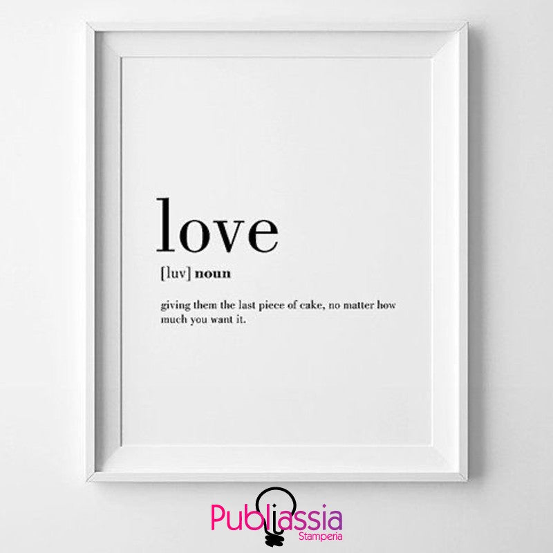 Love - parole dizionario quadretto in tela