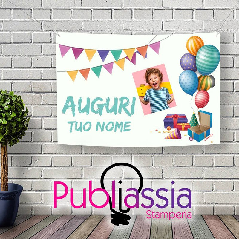 Auguri! - Striscione Banner In Pvc Personalizzato
