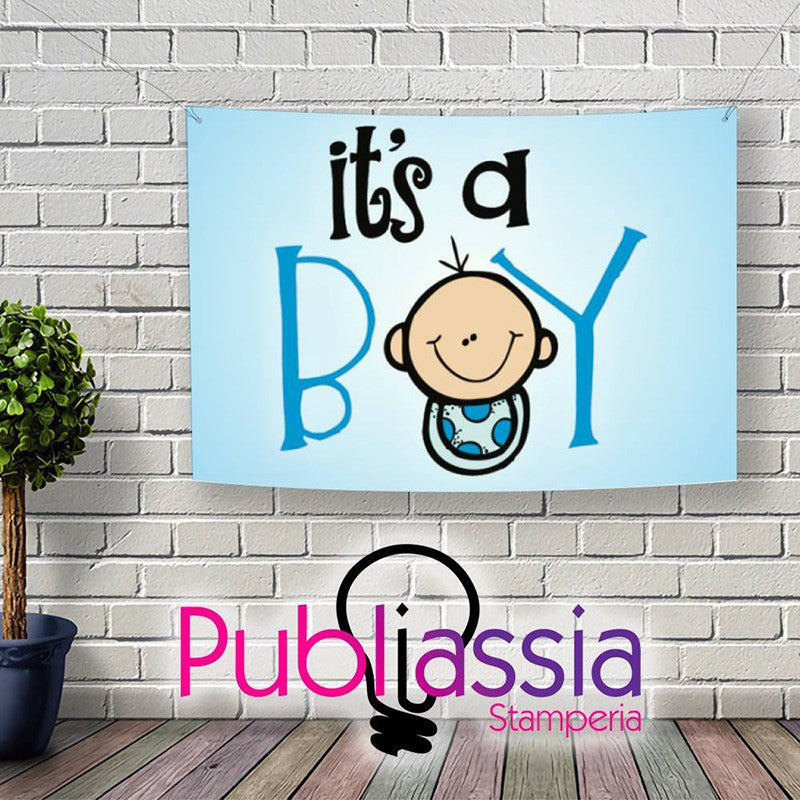It’s A Boy - Striscione Banner In Pvc Nascita