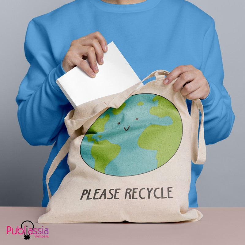 Please Recycle - Shopper In Cotone