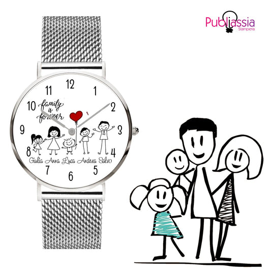 Orologio Famiglia personalizzato - orologio da polso