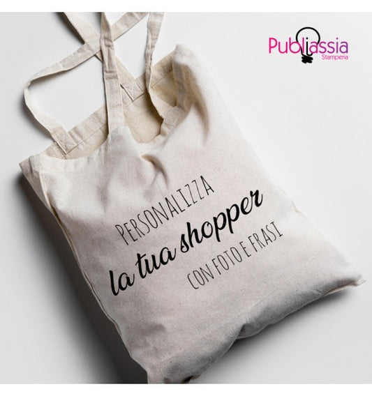 100 Shopper in cotone personalizzate con immagini, loghi, frasi - Offerta