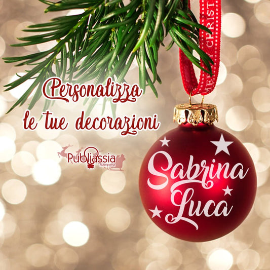 Pallina di Natale personalizzata con nome - Decorazioni di Natale