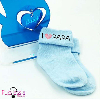LOVE PAPA' - Calzini per neonato - Festa del papà