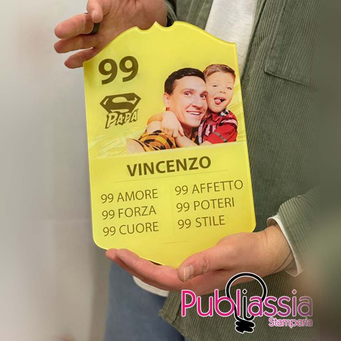 Fifa Card - Festa del Papà - Football team card personalizzata - plexiglass