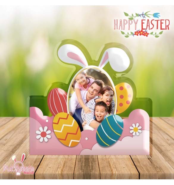 Easter Egg - Coniglio di Pasqua in plexiglass personalizzato con foto