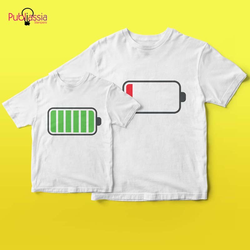 Low Battery - Festa della mamma - Coppia t-shirt