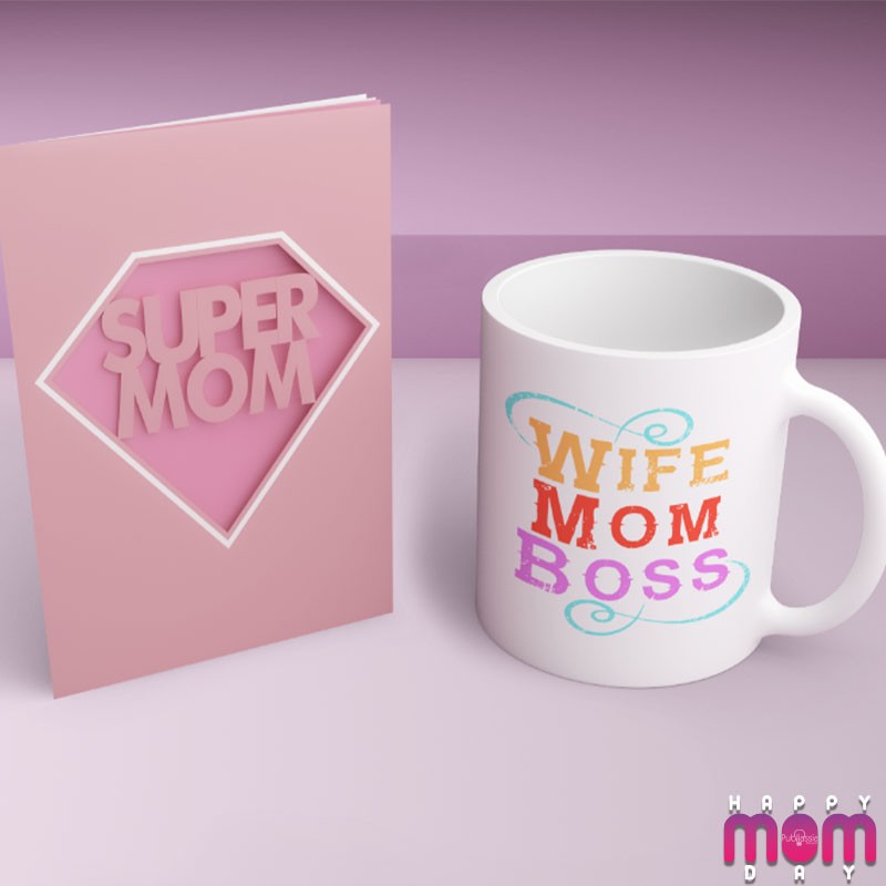 Wife, mom, boss - Tazza Festa della mamma