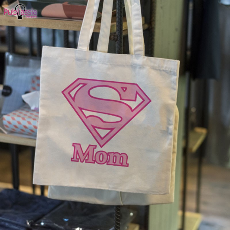 Super Mom - Shopper In Cotone