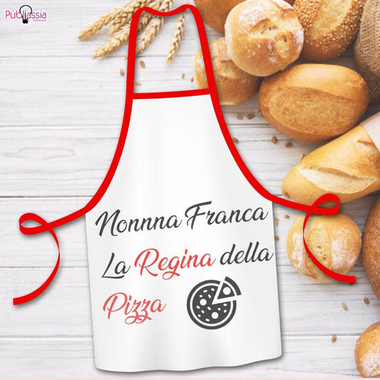 Nonna, la regina delle pizze - Grembiule Personalizzato