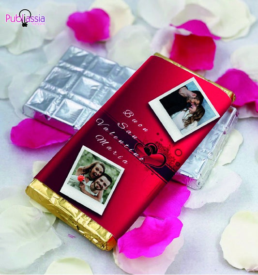 Polaroid - Tavoletta di Cioccolata Personalizzata con Nomi e Foto