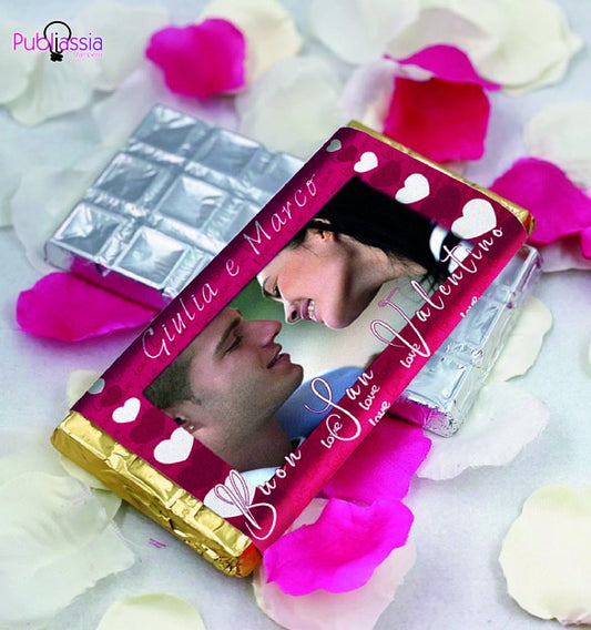 Forever Love - Tavoletta di Cioccolata Personalizzata con foto e nomi