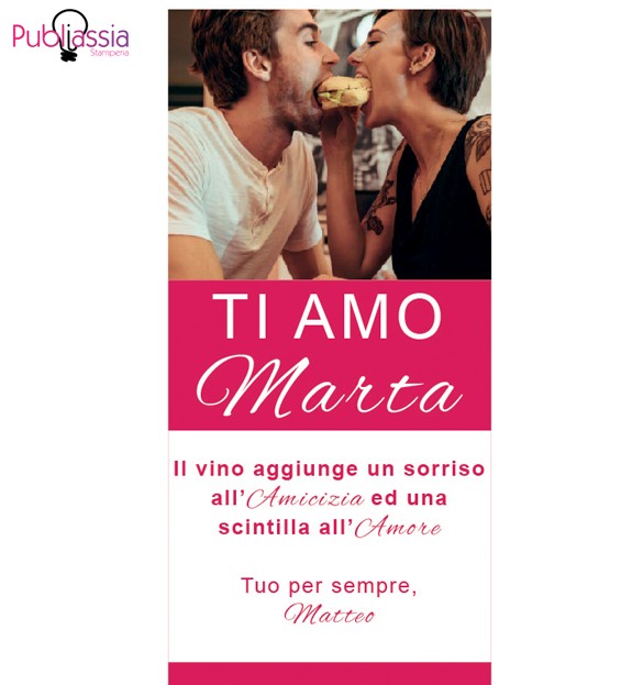 Best couple - Bottiglia di Vino Personalizzata con Foto e frase – Idea Regalo San Valentino