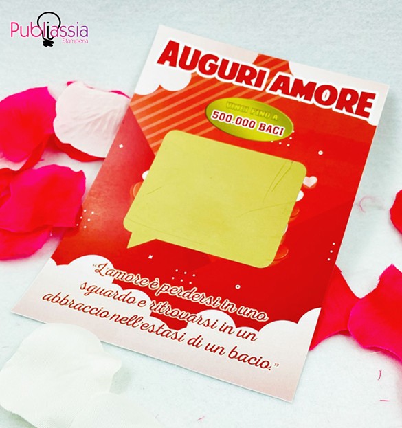 Auguri amore - Gratta e Vinci personalizzato - Idea regalo San Valentino