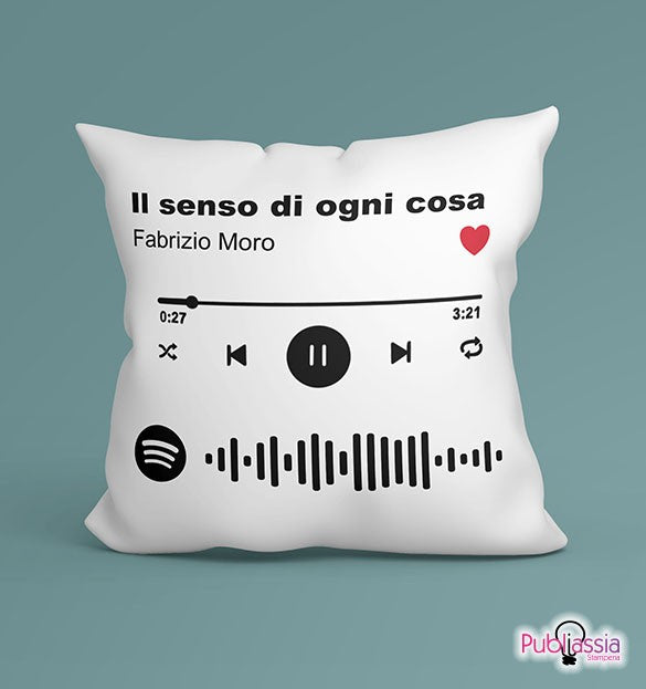 Music Cuscino - personalizzato con brano musicale - spotify