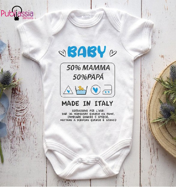 Baby - Tutina neonato personalizzata con nome