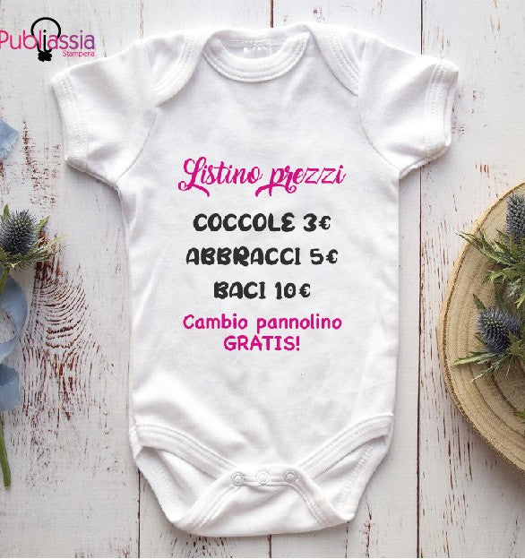 Coccole - Tutina neonato personalizzata con nome