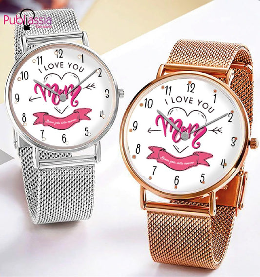 I love you mom - orologio da polso personalizzato - idea regalo festa della mamma