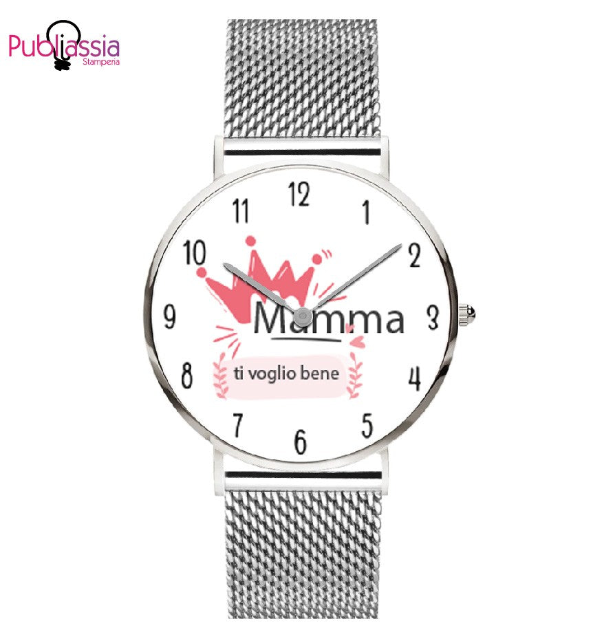 Ti voglio bene mamma - orologio da polso personalizzato - idea regalo festa della mamma