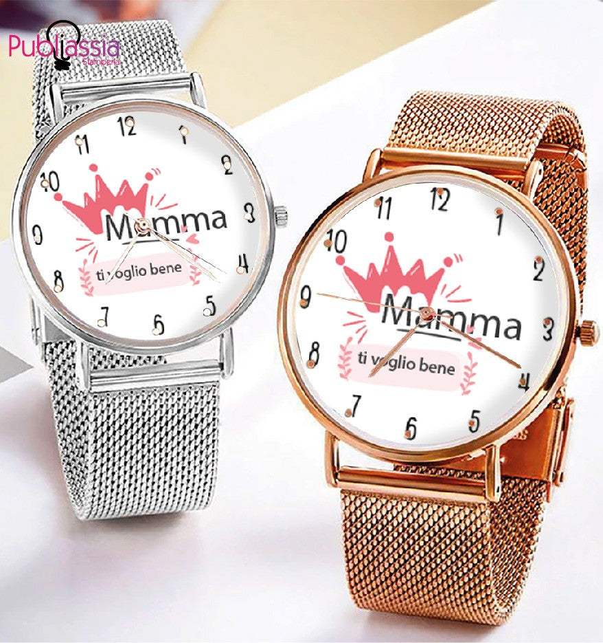 Ti voglio bene mamma - orologio da polso personalizzato - idea regalo festa della mamma