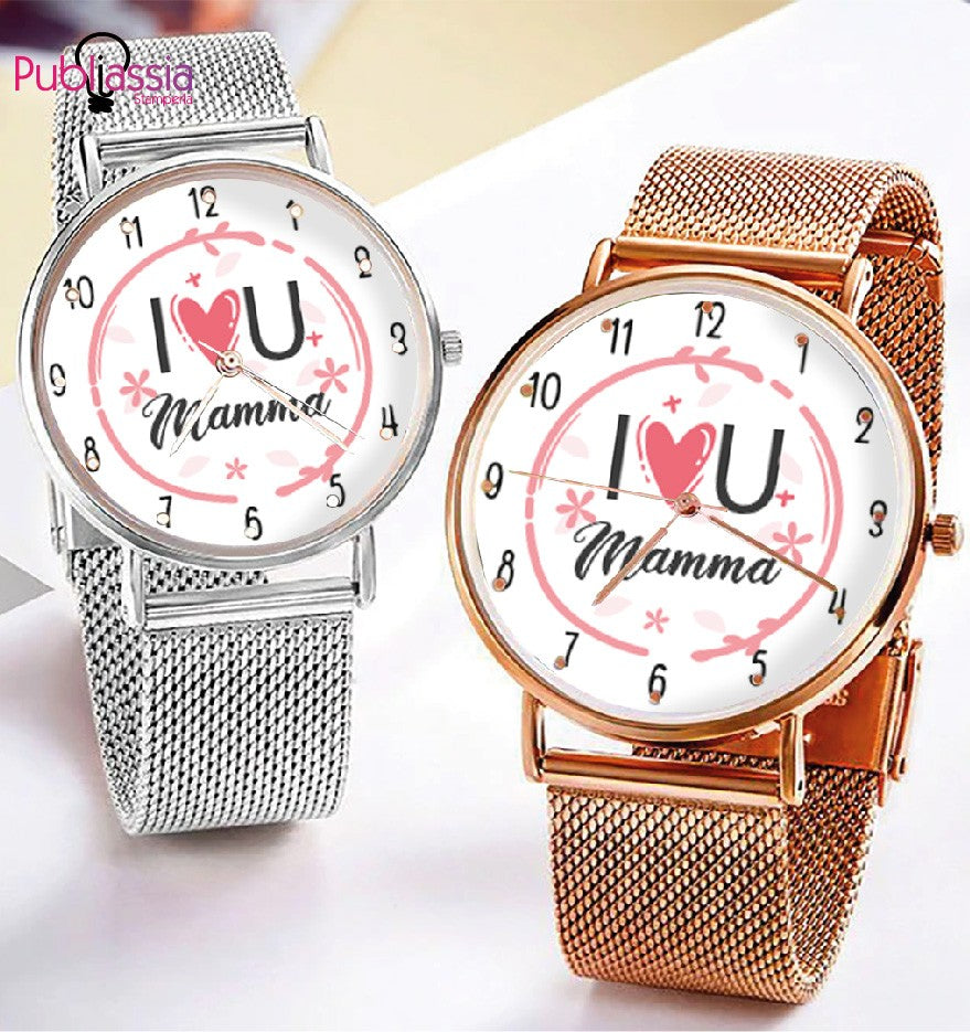 I love you mamma - orologio da polso personalizzato - idea regalo festa della mamma
