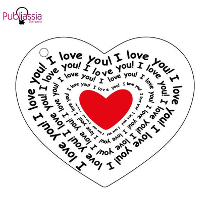 I love you - Portachiavi In Plexiglass Personalizzato