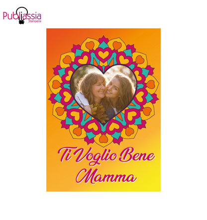 Mamma sei unica - Plaid in pile personalizzato con foto